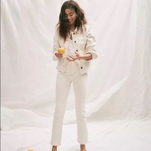 Madewell High Rise Slim Demi Boot in Cloud Lining